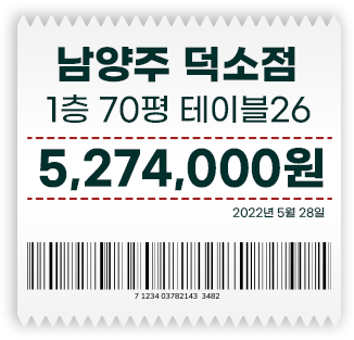 남양주 덕소점: 5,274,000원